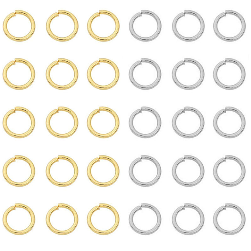 40pcs 18K Gold Plated Jump Rings for Jewelry Making